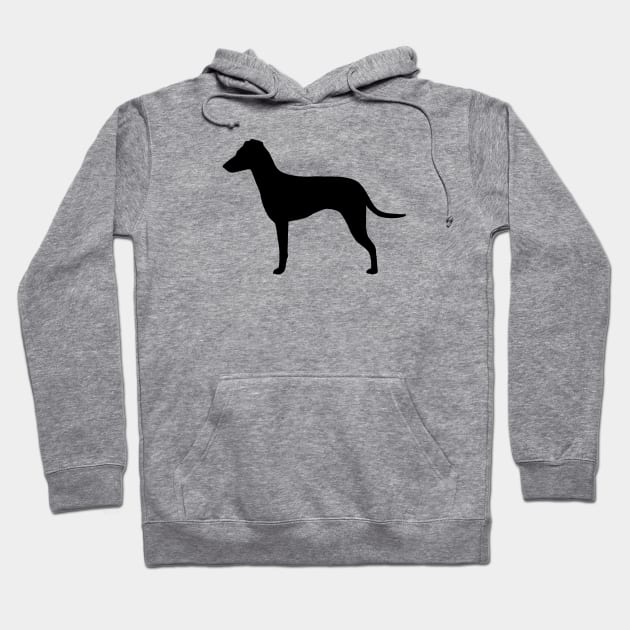 Manchester Terrier Silhouette with Natural Ears Hoodie by Coffee Squirrel